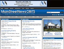 Tablet Screenshot of mainstreetnewsobits.com